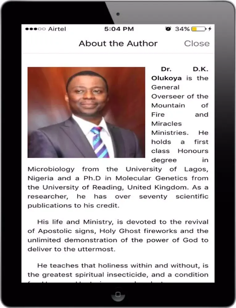 Capturas de tela do Principles of Prayer iPad 