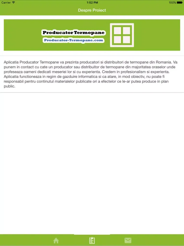 Producator Termopane iPad  Screenshots