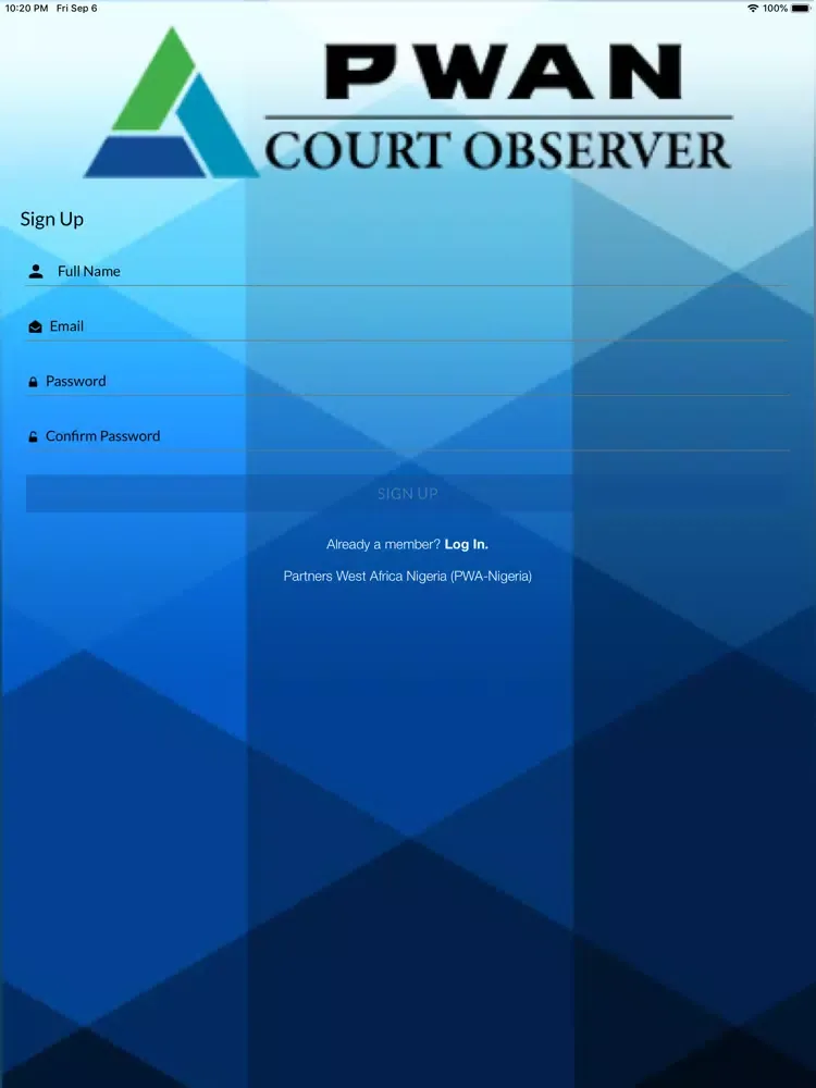 PWAN Court Observer iPad  Screenshots