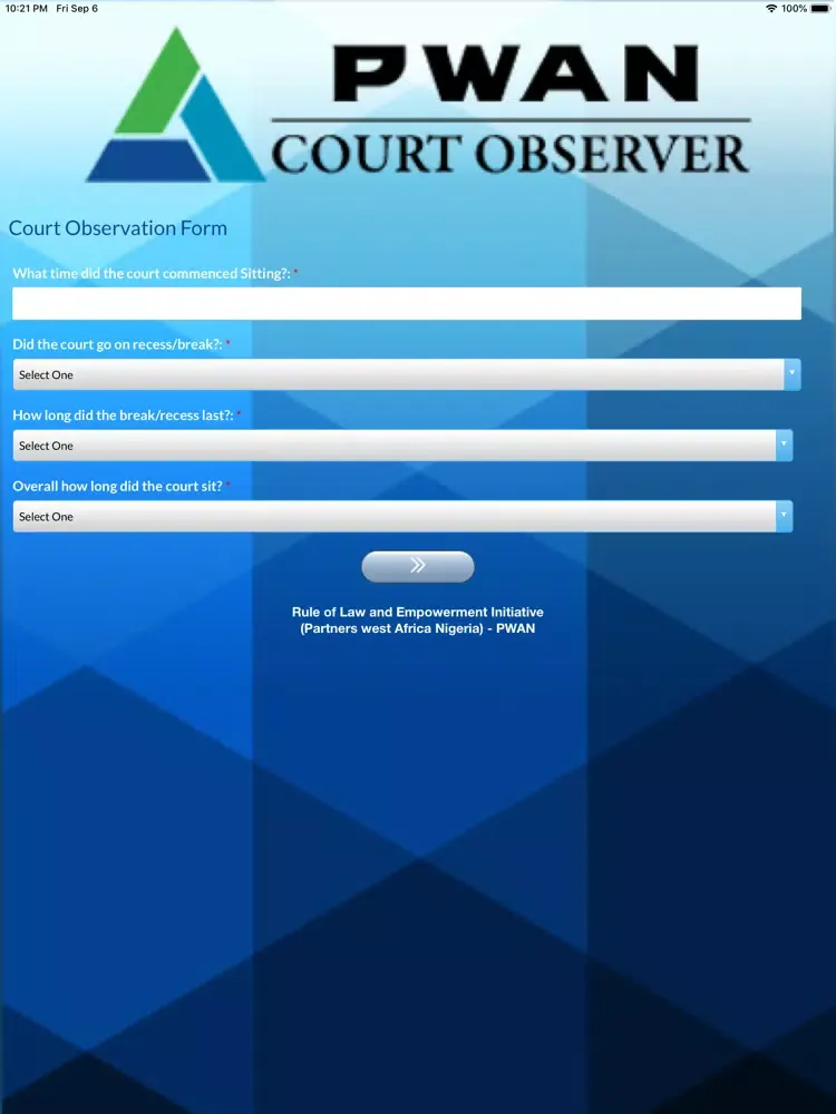 PWAN Court Observer iPad  Screenshots