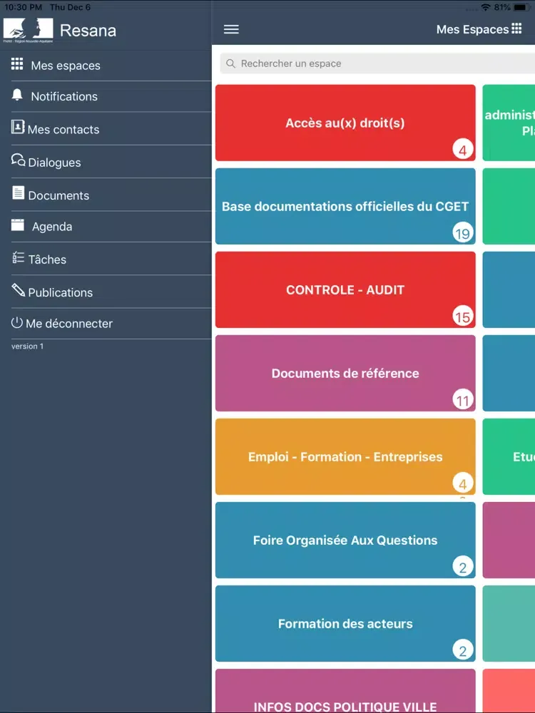 RESANA iPad Screenshots