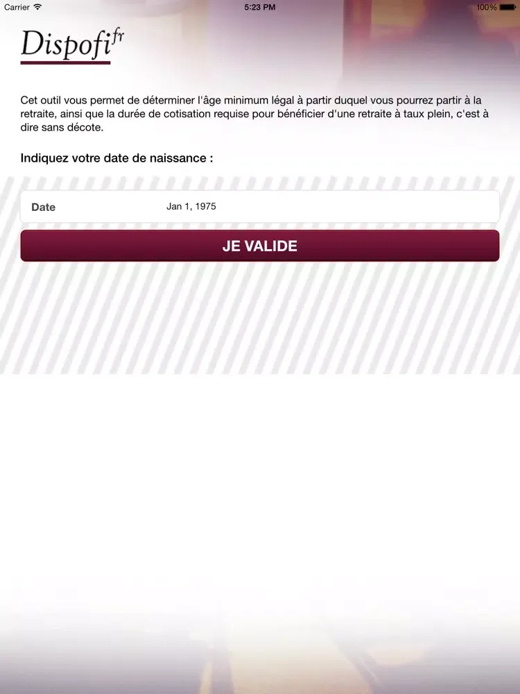 Screenshot di Âge de ma retraite iPad