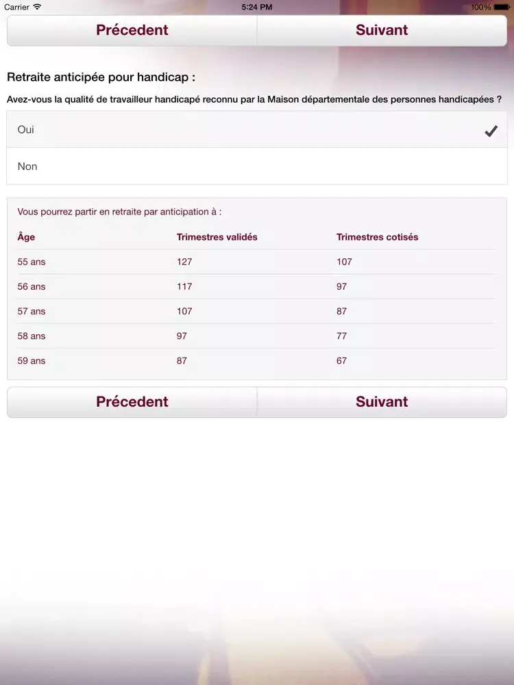 Screenshot di Âge de ma retraite iPad
