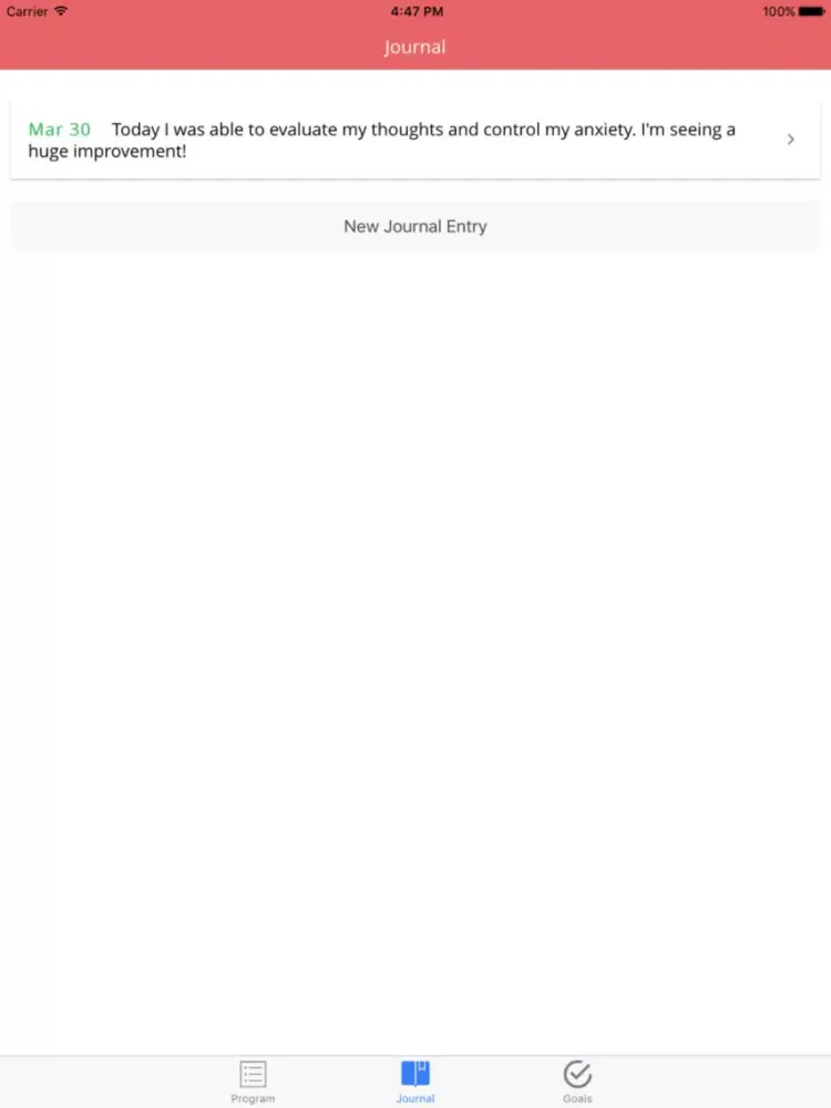 Ảnh chụp màn hình của Anxiety Relief - 4 week program iPad 