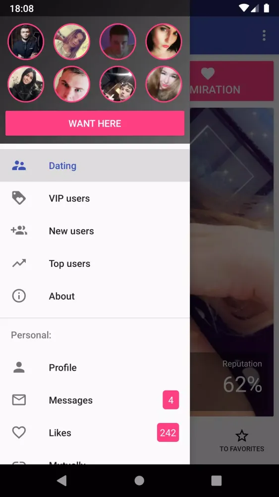 InDating Screenshots