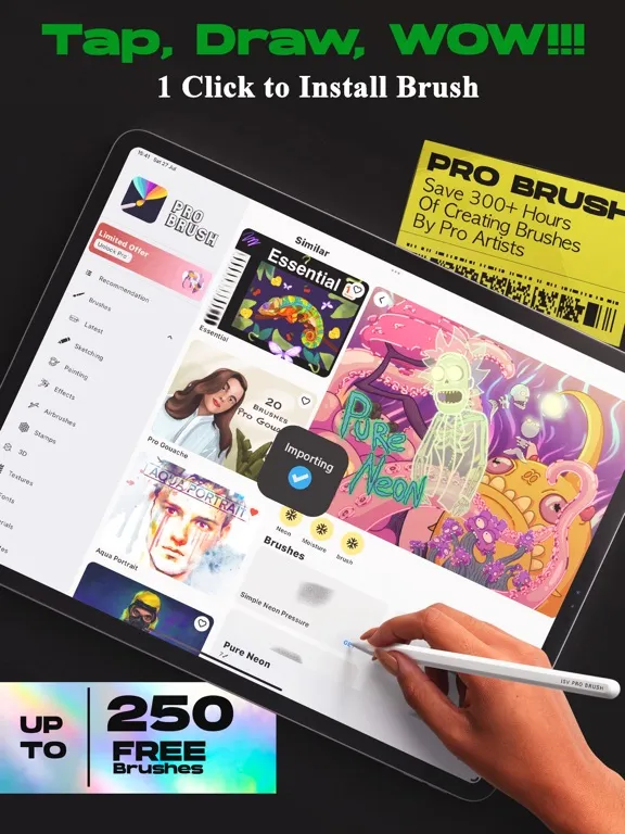 صور Pro Brushes Tool for Procreate iPad 
