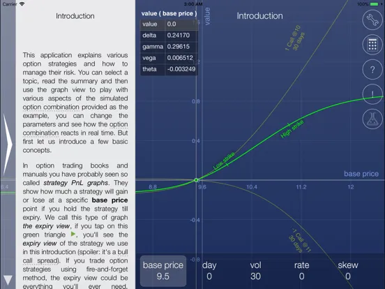 Ảnh chụp màn hình của iOptioneer - option strategies iPad 