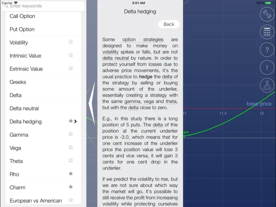 Ảnh chụp màn hình của iOptioneer - option strategies iPad 