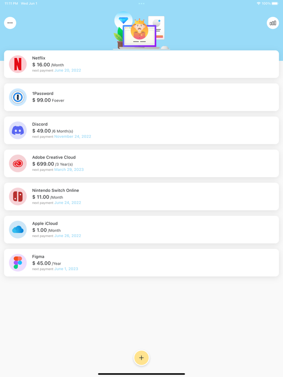 Capturas de tela do The Subs - Subscriptions Track iPad 
