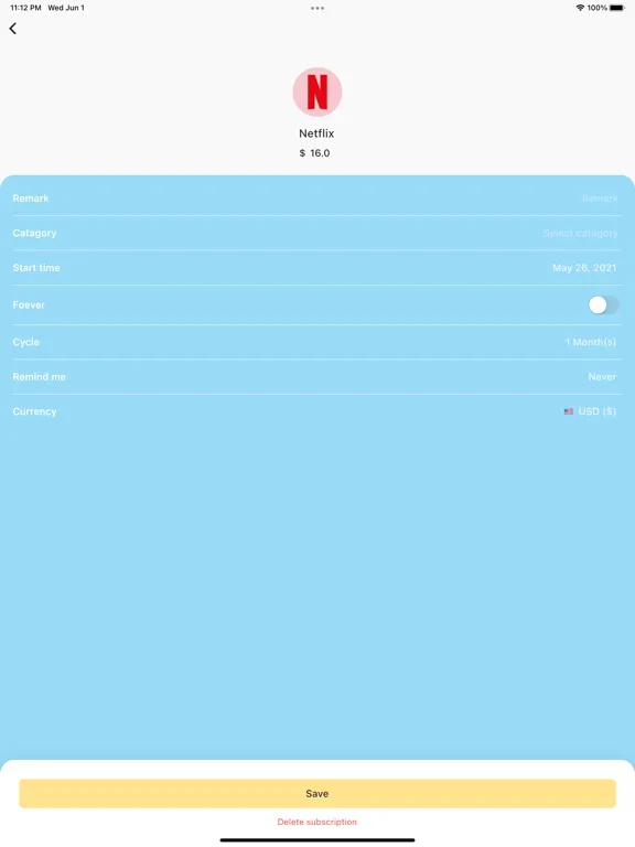 ภาพหน้าจอของ The Subs - Subscriptions Track iPad 
