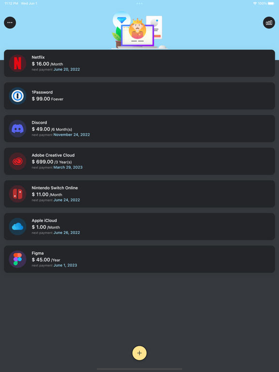 Capturas de tela do The Subs - Subscriptions Track iPad 
