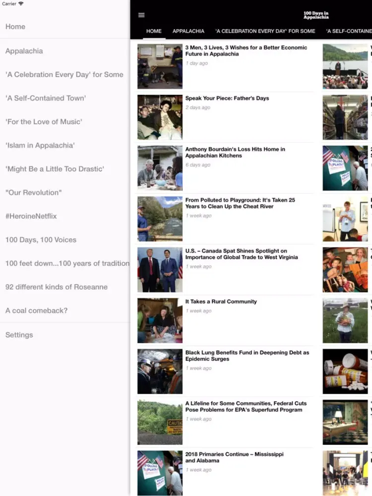 100 Days in Appalachia iPad 應用截圖