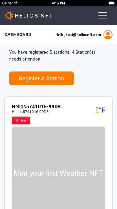 Screenshot di App Helios