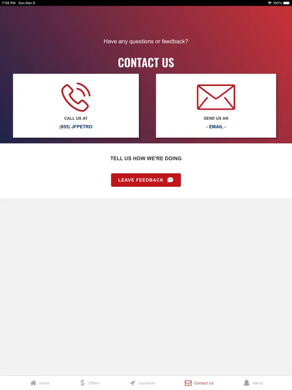 JF Petro iPad  Ekran Görüntüleri