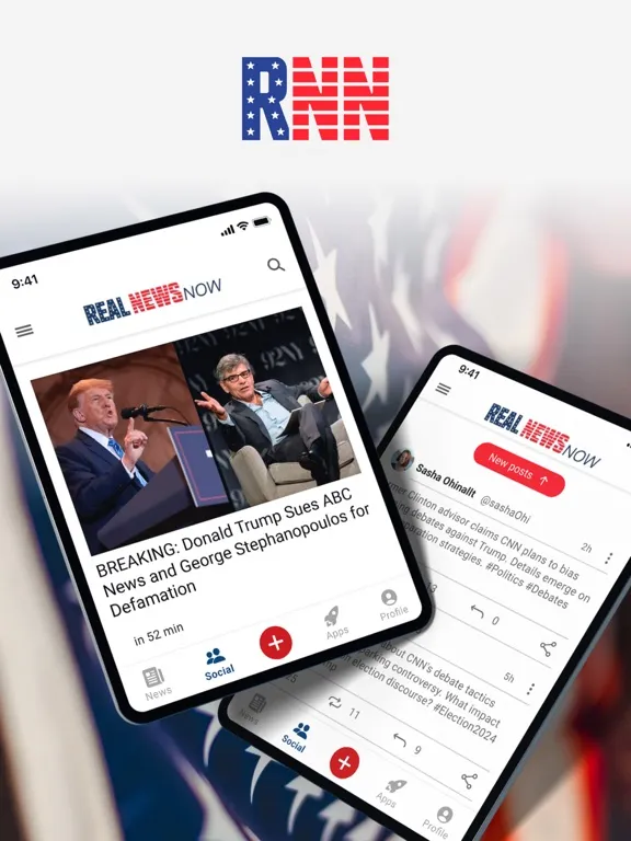 Tangkapan skrin Real News - Republican News iPad 
