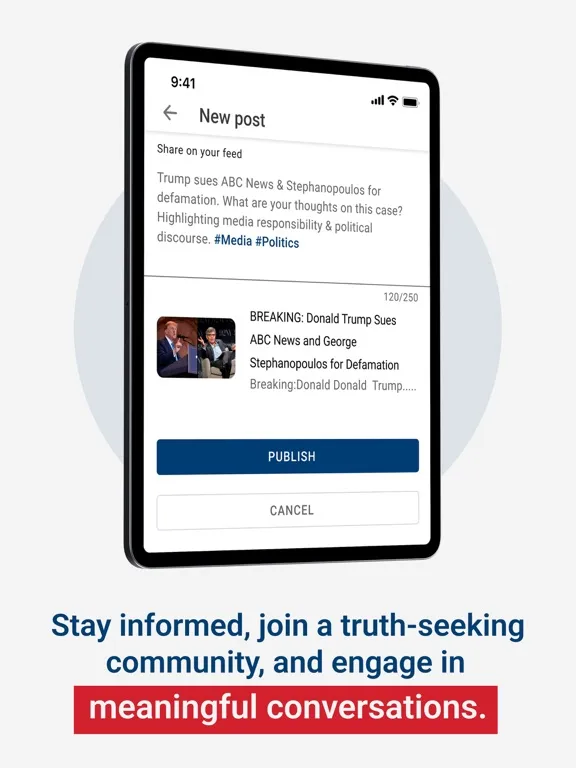 Tangkapan skrin Real News - Republican News iPad 