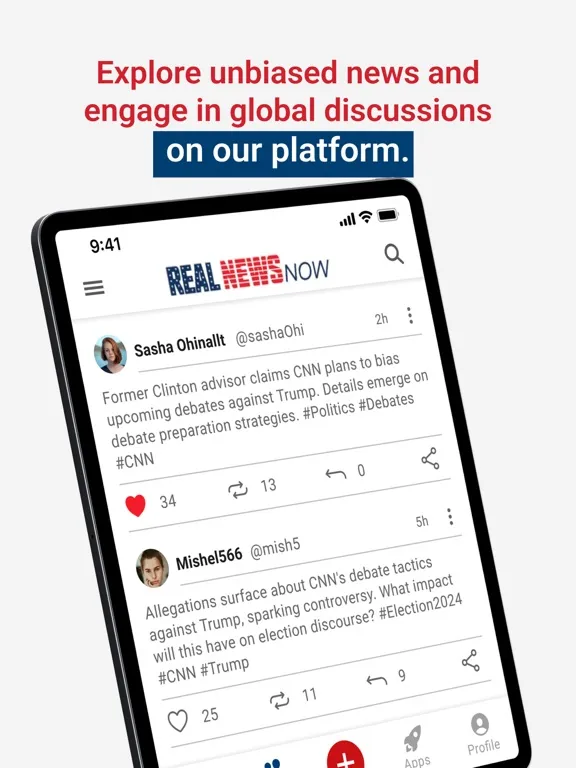 Tangkapan skrin Real News - Republican News iPad 