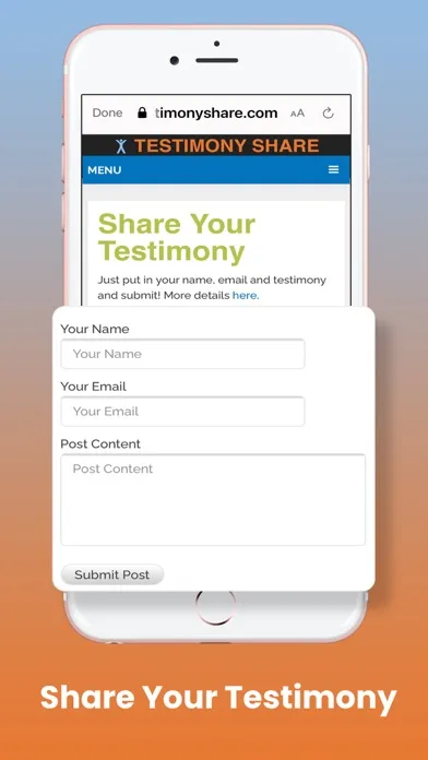 Testimony Share स्क्रीनशॉट
