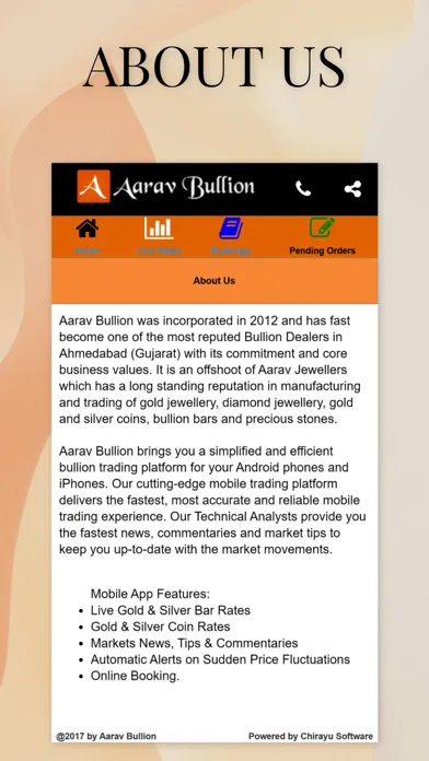 Capturas de tela do Aarav Bullion