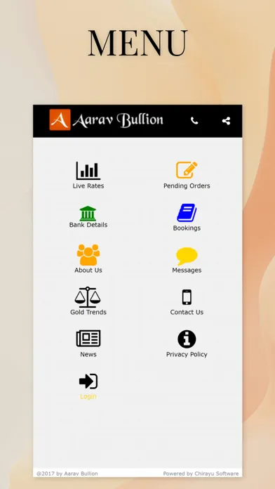 Capturas de tela do Aarav Bullion