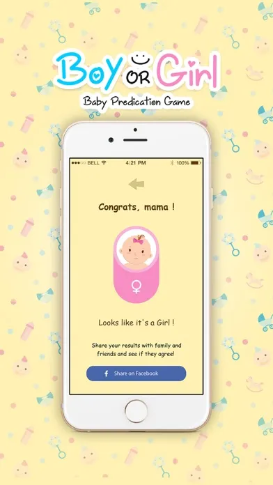 Capturas de tela do Baby Prediction App
