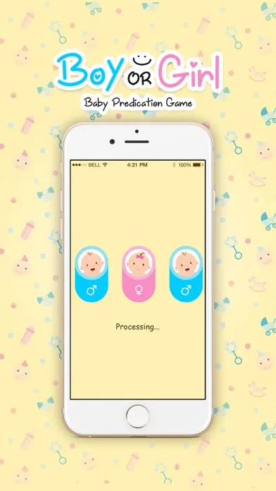 Capturas de tela do Baby Prediction App