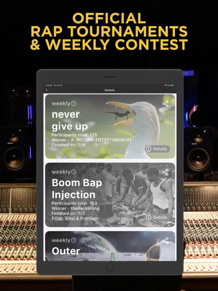 Rap Fame: Rap Recording Studio iPad  Screenshots