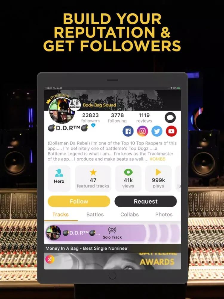 Rap Fame: Rap Recording Studio iPad  Screenshots