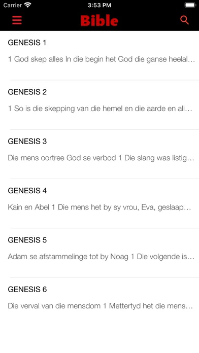Captures d'écran de Afrikaans Bible (Bybel)