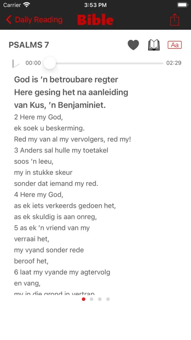 Captures d'écran de Afrikaans Bible (Bybel)