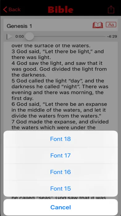 Tangkapan layar World English Bible Audio