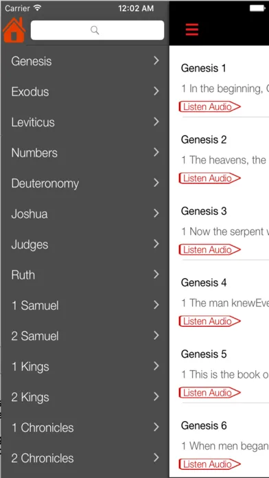 Tangkapan layar World English Bible (Audio)