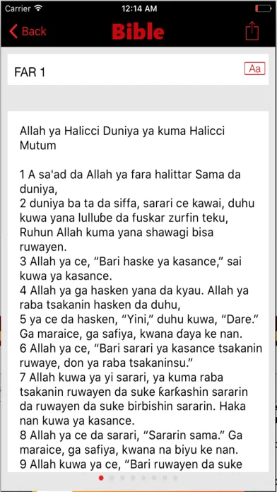 Capturas de tela do Hausa littafi mai tsarki - Hausa Bible