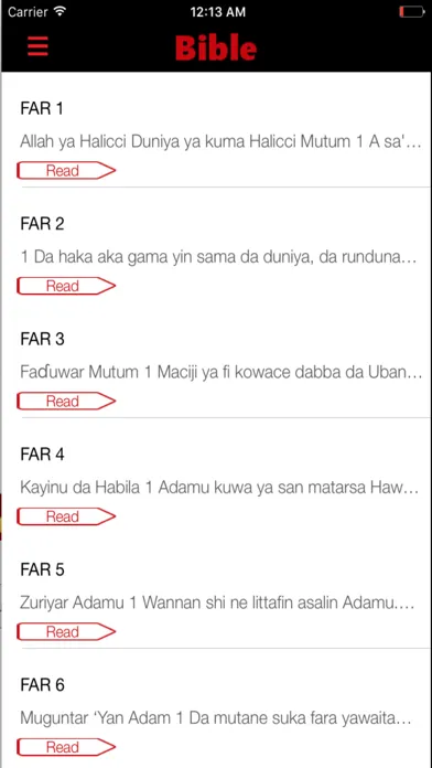Capturas de tela do Hausa littafi mai tsarki - Hausa Bible