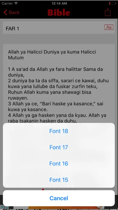 Capturas de tela do Hausa littafi mai tsarki - Hausa Bible