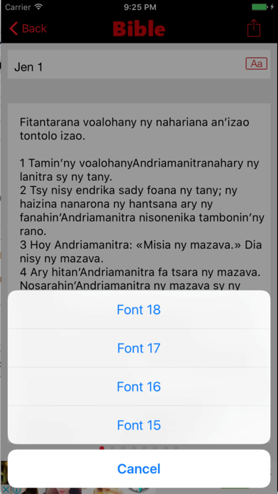 Baiboly Malagasy سکرین شاٹس