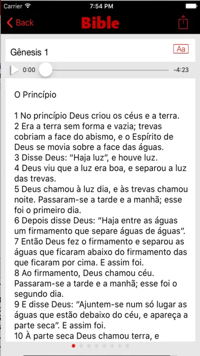 Screenshot di Nova Versão Internacional Bíblia (Audio)