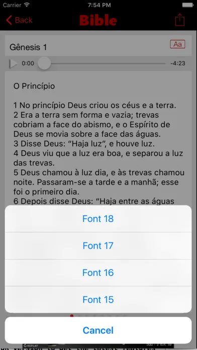 Screenshot di Nova Versão Internacional Bíblia (Audio)