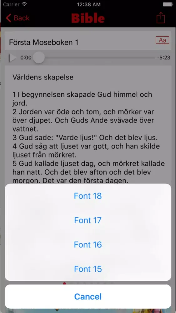 Скриншоты Svenska Folkbibeln Audio