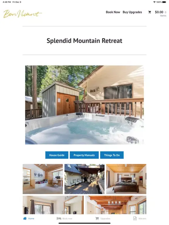 Tangkapan layar Bon Vivant Properties iPad 
