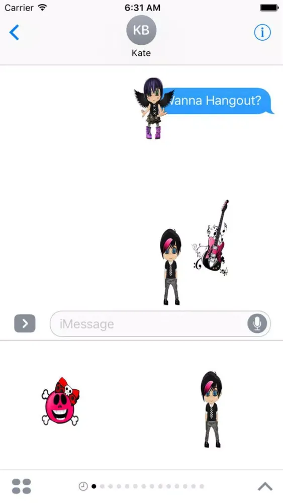 ภาพหน้าจอของ Glam Sticker Pack