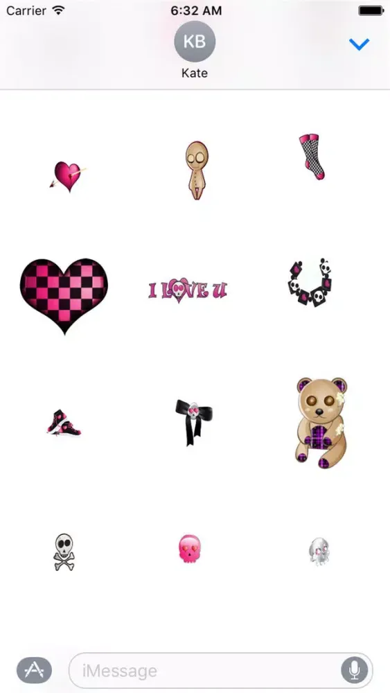 ภาพหน้าจอของ Glam Sticker Pack