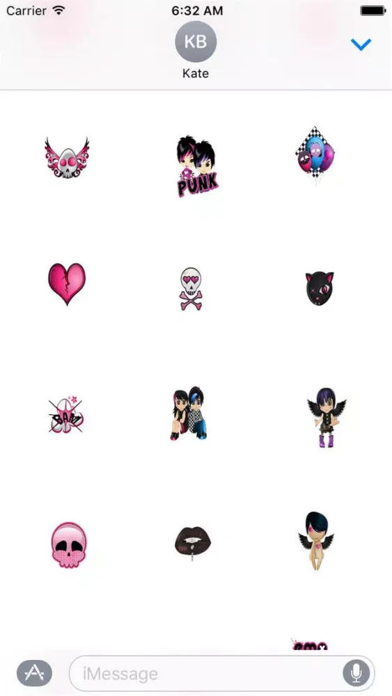 ภาพหน้าจอของ Glam Sticker Pack