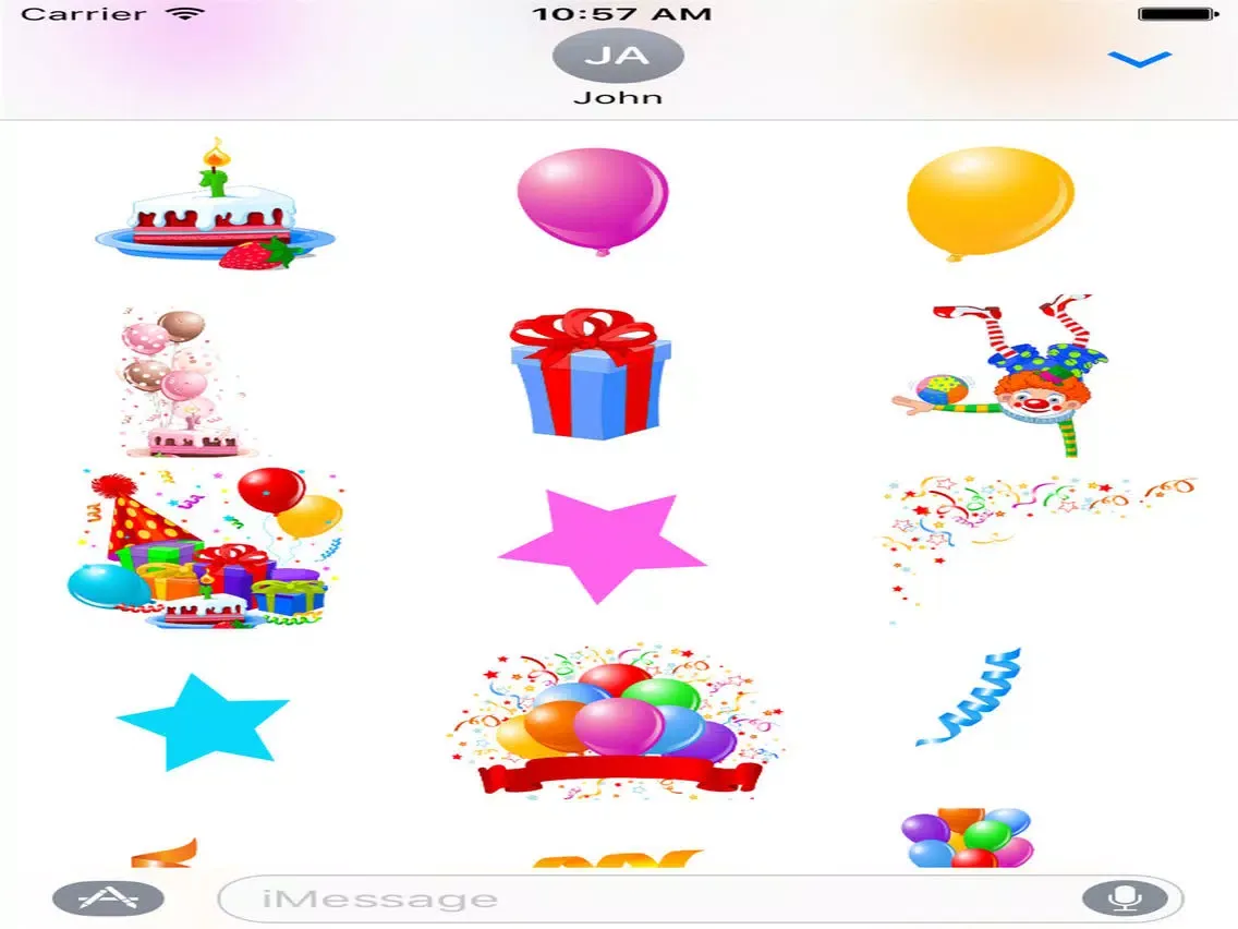 Capturas de pantalla de HD Birthday Sticker Pack iPad 