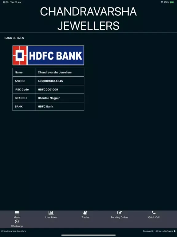 Screenshot di Chandra Varsha Jewellers iPad 