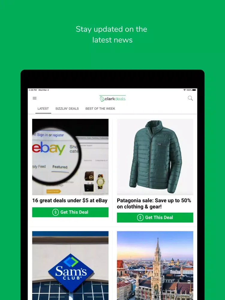 Clark Deals: Save Every Day iPad  Screenshots