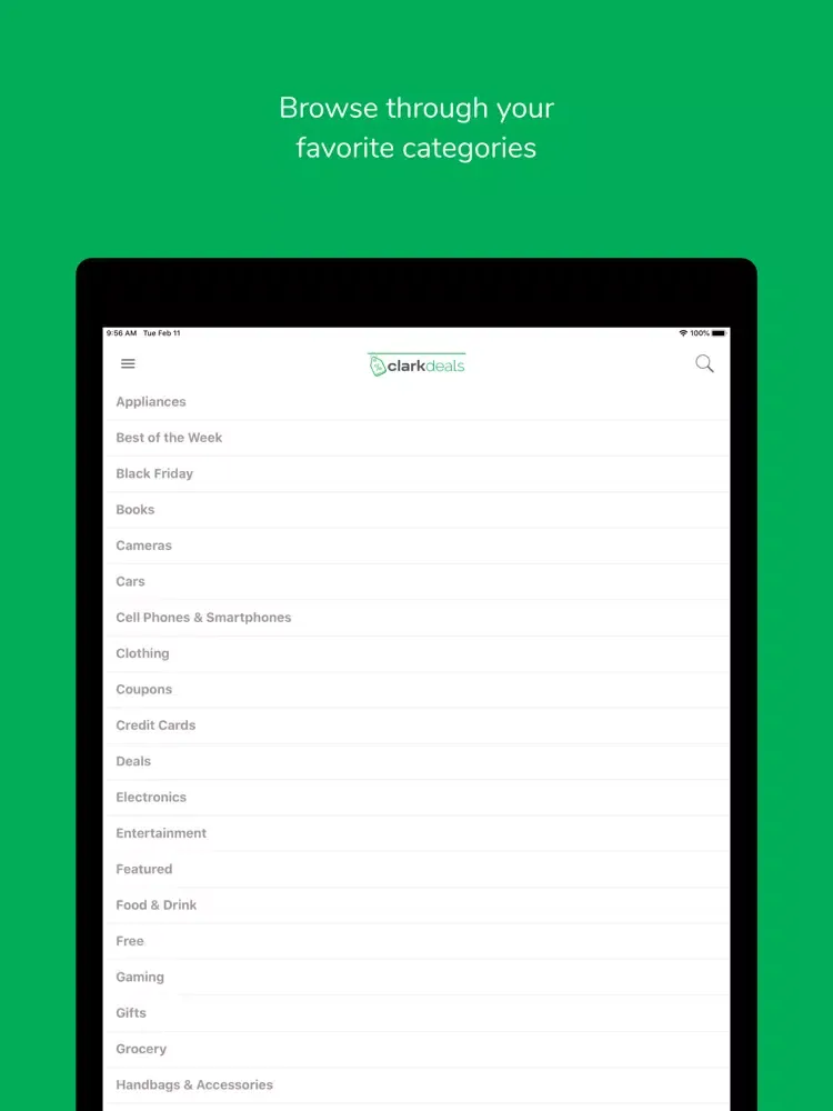 Clark Deals: Save Every Day iPad  Screenshots