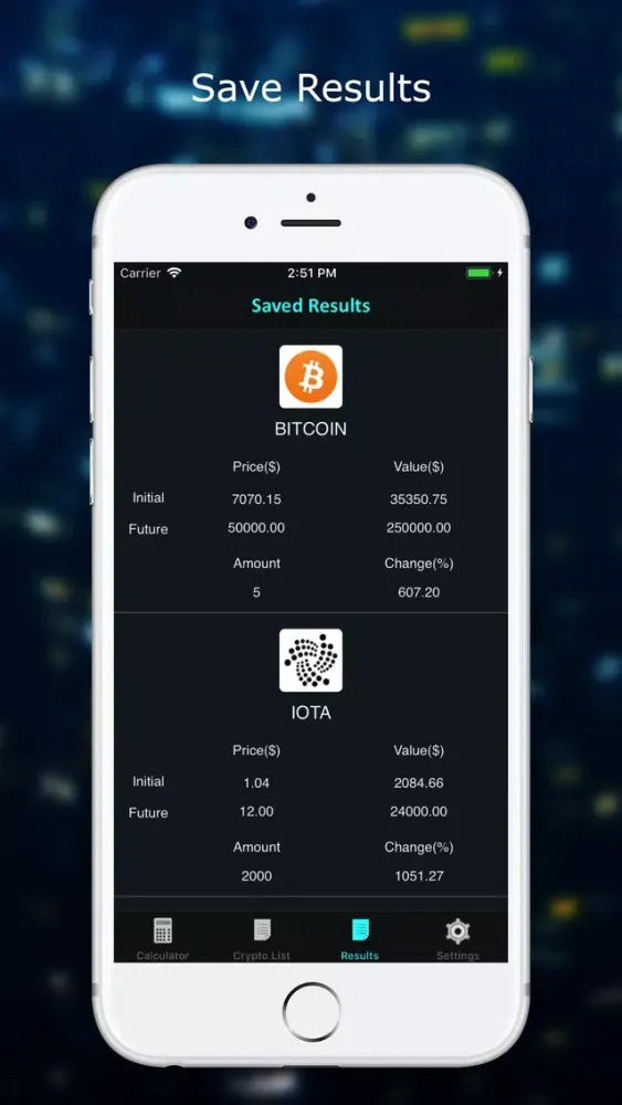 Crypto Moon Calculator Screenshots