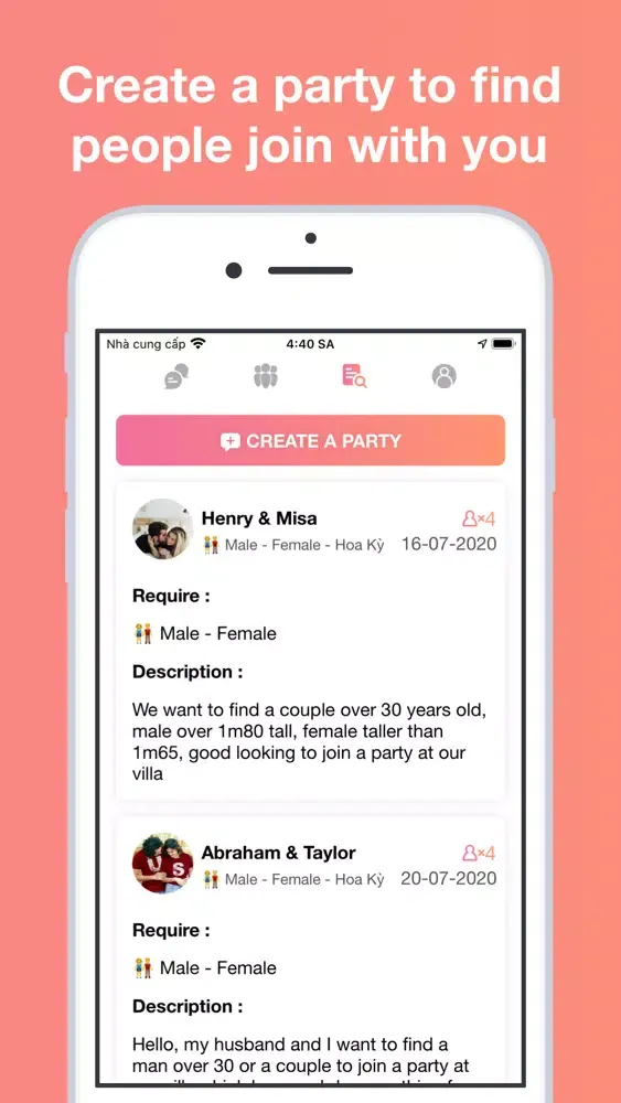 Zrzuty ekranu Easy3P: Threesome & Couple App