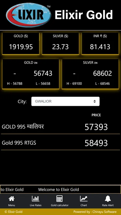 Tangkapan skrin Elixir Gold Live